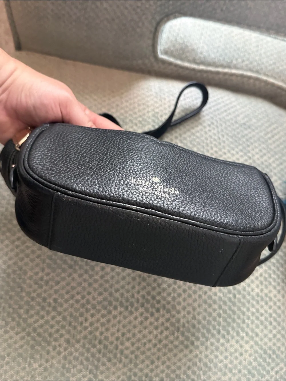 kate spade Kourtney Camera Bag Black Pebbled Leather Crossbody